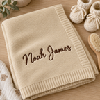 Custom Embroidered Cotton Baby Blanket