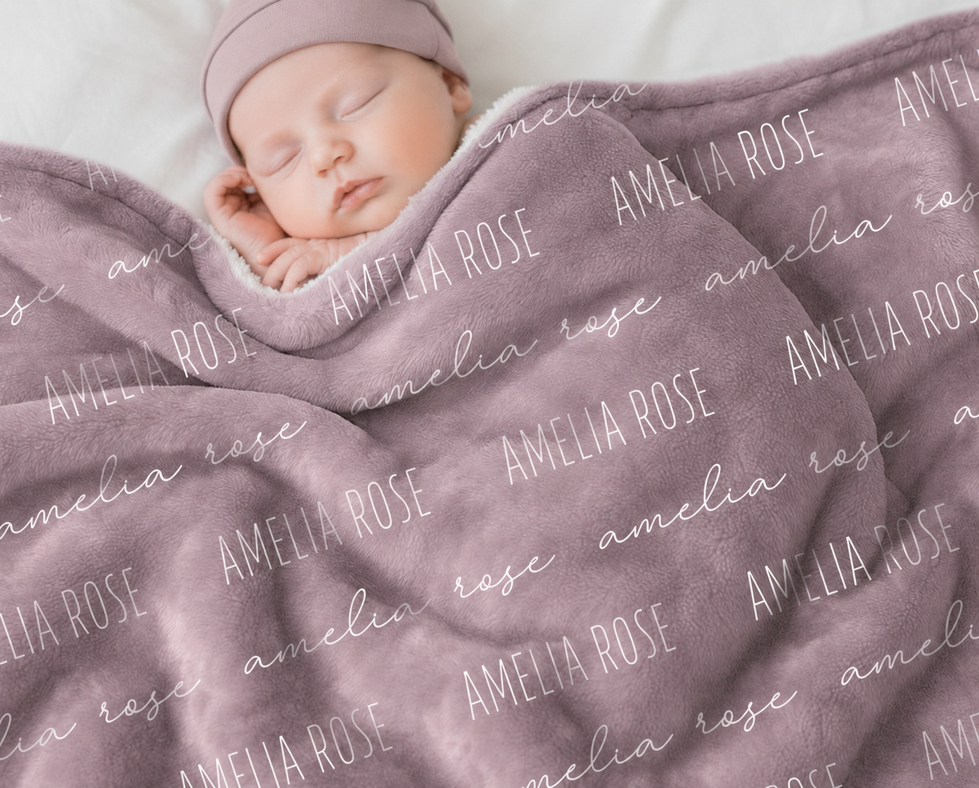 Custom Baby Blanket with Name Baby Name Swaddle