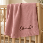 Custom Embroidered Cotton Baby Blanket