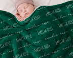 Custom Baby Blanket with Name Baby Name Swaddle