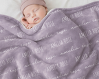 Custom Baby Blanket with Name Baby Name Swaddle