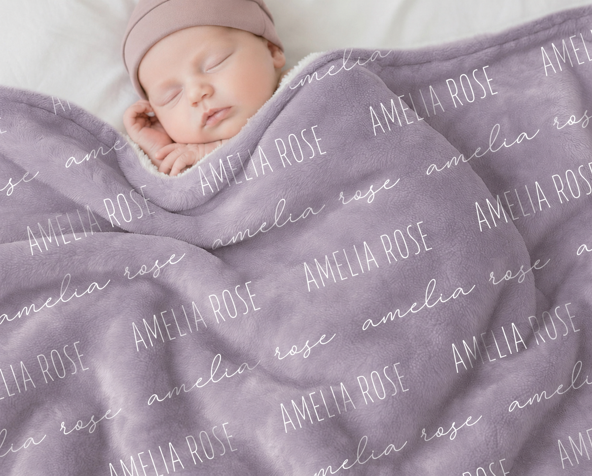 Custom Baby Blanket with Name Baby Name Swaddle