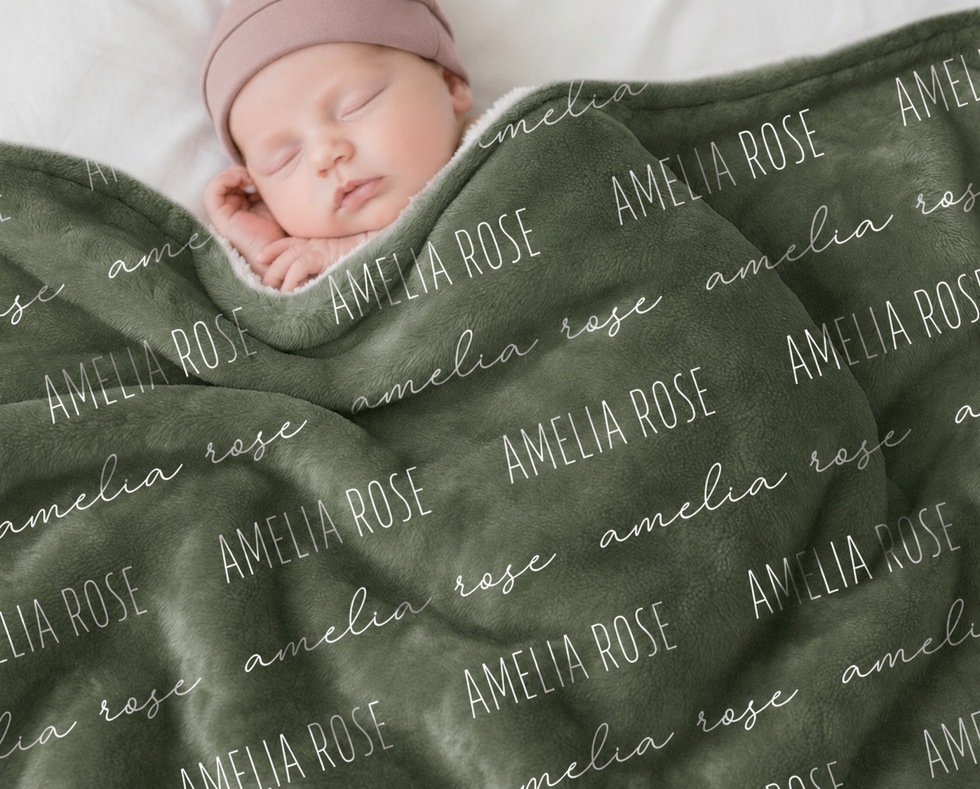 Custom Baby Blanket with Name Baby Name Swaddle