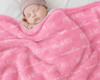 Custom Baby Blanket with Name Baby Name Swaddle