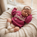 Baby Name Sweater: Custom Embroidered Newborn Sweater